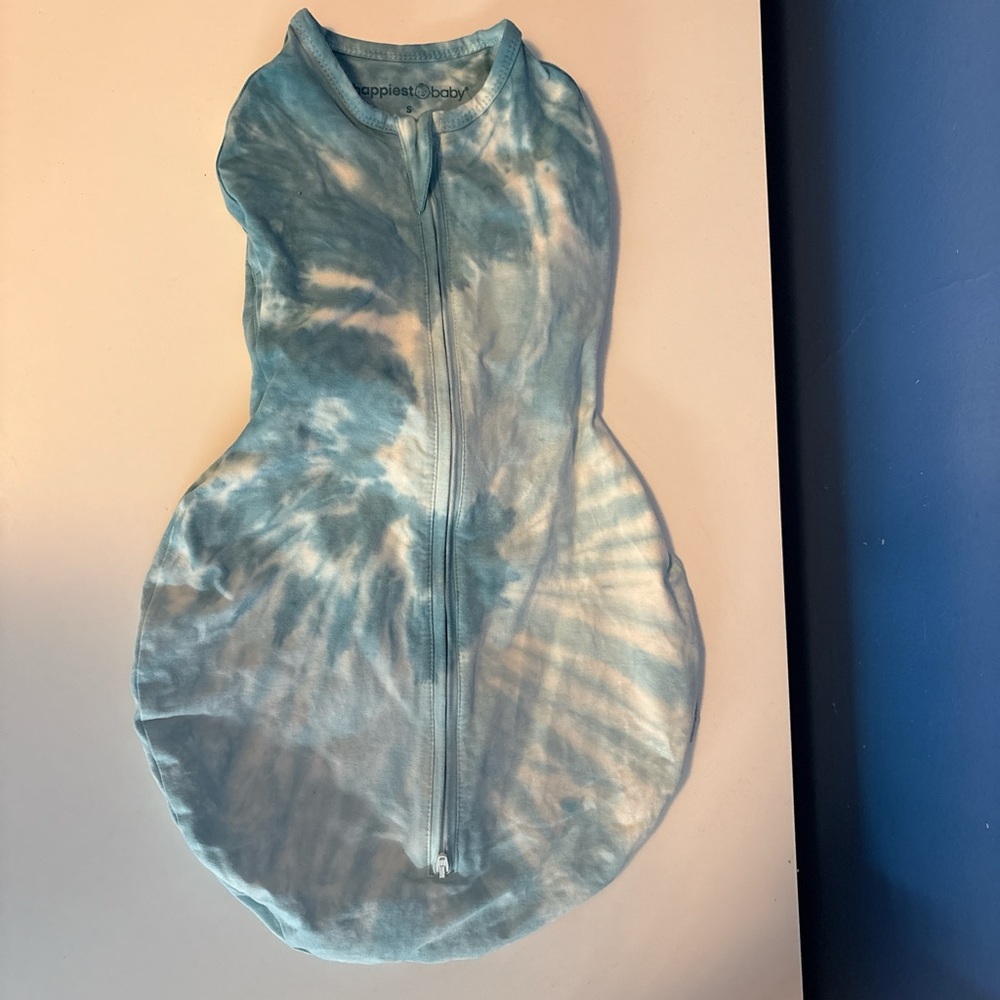 Blue Tie-Dye Baby Swaddle
